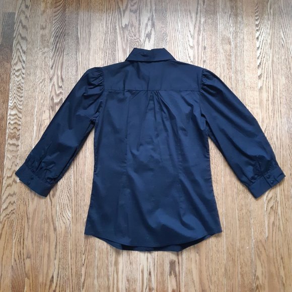 Suzy Shier black puff sleeve shirt - Picture 2 of 2